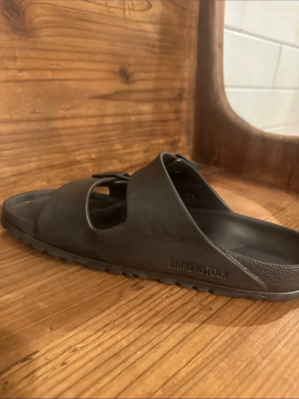 Birkenstock Women’s Matte Black Two-Strap Slide